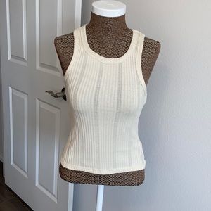 NWT ANTHROPOLOGIE CREAM TANK XSMALL PETITE